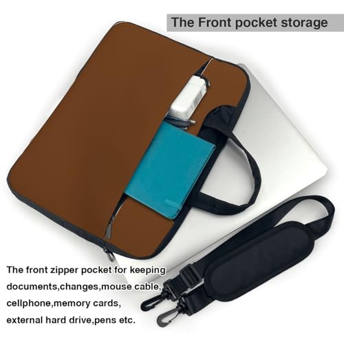 Maletín marrón para laptop 14 pulgadas impermeable miniatura 6