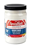 Speedball 004823 Opaque Fabric Screen Printing Ink, 32 fl. oz, Pearly White