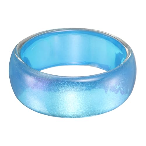 Bracelet jonc bleu pailleté en résine, l'accessoire tendance pour vos sorties