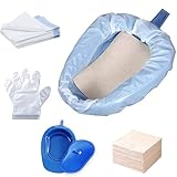 Bed pan| 1 x Potty, 30 x Absorbent Pads, 30 x Absorbent Bags, 200 x Disposable Gloves | Bed pan for Men, Bed pan for Women
