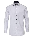 Modern-Kent-Kragen CASAMODA Businesshemden Uni Comfort Fit Mittelblau 49