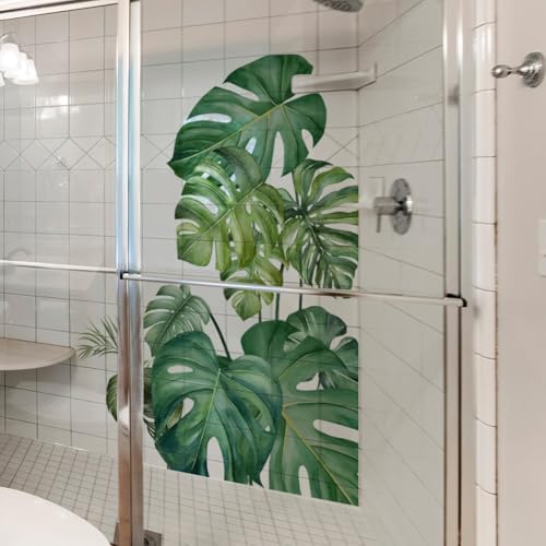 Vinilo decorativo de pared 3D hojas Monstera 30x90 cm miniatura 3