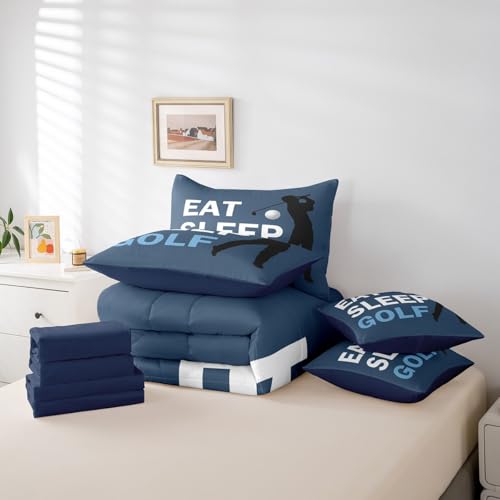 Image of Feelyou Golf Bedding Set Twin Size 7 Piece for Kids Women Men