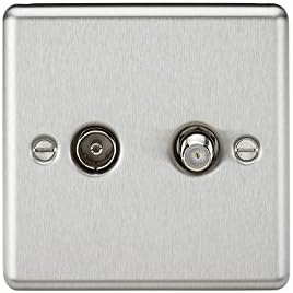 KNIGHTSBRIDGE CL63FBC 13A Switched Fused Spur Unit with Neon & Flex Outlet-Rounded Edge Brushed Chrome