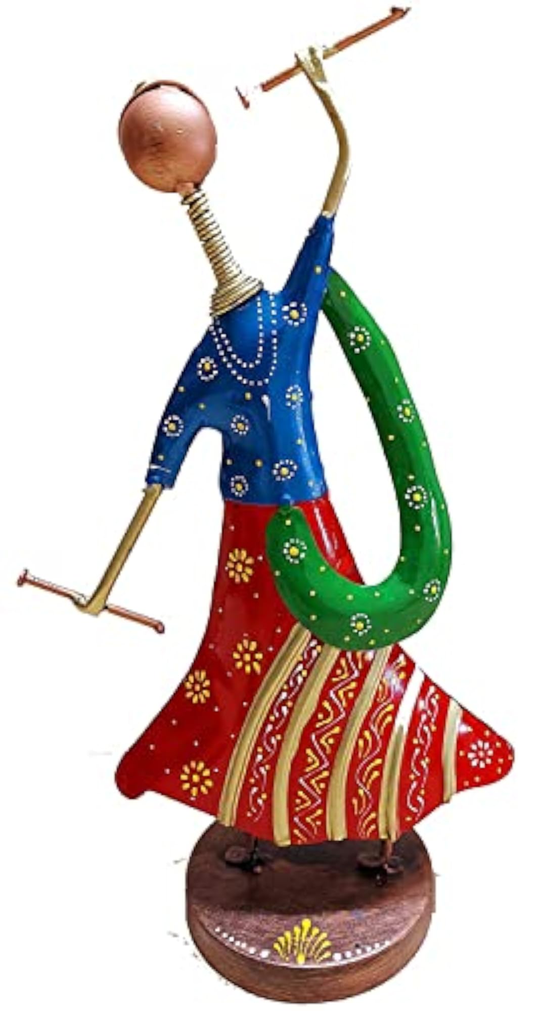 CraftsIron Tribal Musician Doll Decorative Showpiece for Home