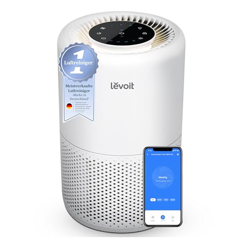 LEVOIT Luftreiniger HEPA Filter, Luftfilter gegen Schimmel Staub Pollen Gerüche, bis zu 35㎡ Raucherzimmer, Airpurifier Schlafmodus Nachtlicht...