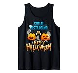 Halloween Citrouille Ghost Social Distancing Stay 1,8 m Débardeur
