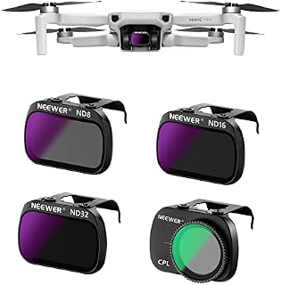 NEEWER 4-Pack ND Filter Set Multi-Coated HD Optical Glass ND8+ND16+ND32+CPL Filter Compatible with DJI Mavic Mini Mini 2 Mini SE