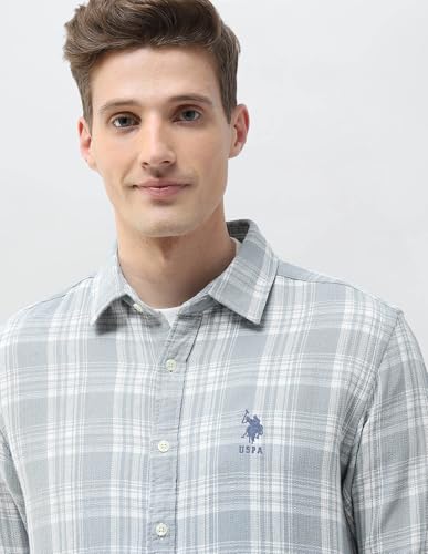Image of U.s. Polo assn. Denim co. Men's Plaid Checked Motel on The Coast Shirt