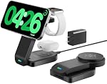 Chargeur Sans Fil Pliable 3 en 1 pour Apple, Station de Charge Mag pour iPhone 17 16 15 14 13 12 Pro Max Plus, Apple Watch, AirPods, Support Chargeur de Voyage Magnétique Cadeau pour vos Proches