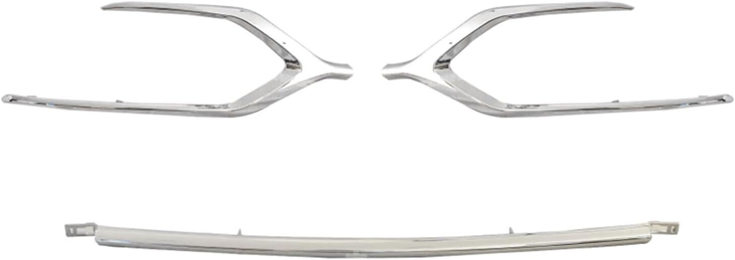 Mirage Front Bumper Trim Molding Kit Compatible with 2017 2018 2019 2020 Mi-tsubishi Mriage Hatchback Chrome - 3pcs Trim Strip