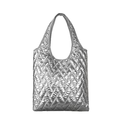 Puffer Tote Bag Large Quilted Puffy Tote Bags Y2k Lightweight Bubble Purse for Women Trendy Alt Puffer Shoulder Bag 2025