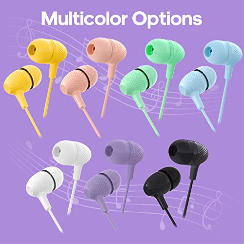 Wensdo Kids Earbuds Bulk 200 Pack Macaron Colors Mixed, Durable Earphones in-Ear Headphones Perfect for Schools Classroom Students Teens Children Gift and Adult by Wensdo - Image 2