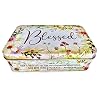 Strawberry & Cream Hard Candy in Wildflower Blessed Tin, 5.5 Ounces by Scripture Candy