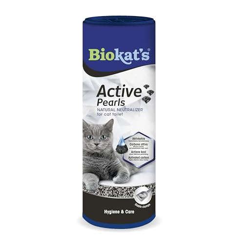 Biokat's Active Pearls - Streuzusatz mit Aktivkohle verbessert Geruchsbindung und Saugfähigkeit der Katzenstreu - 1 Dose (1 x 700 ml)