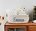 JUPPE Baptism and Newborn Baby Show Gift Basket with Personalized Name, Toys and Storage Organizer Custom Baby Shower Basket Gift Cotton Rope Basket Gift Nursery Decor Newborn Gifts (Style 1)