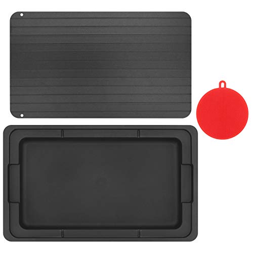 MoYouno Schnelles Auftauen Tablett, Auftauen Platte Auftauen, Aluminium Abtauplatte Schnelles Auftauen Platte Schnelles… - Image 3