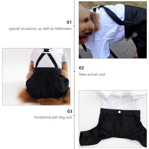 Disfraz Formal para Perro XL con Moño y Tirantes miniatura 6