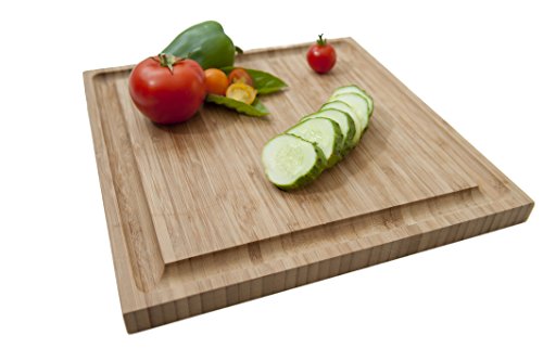 Carving and Cutting Board with DEEP Juice Drip Groove. Bonus 3x Mini Cheese