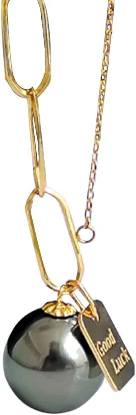 Real Pearl Pendant Necklaces for Women with Genuine AAAA Quality 9-10mm Black Tahitian Cultured Pearls | Platinum Gold Plated 925 Sterling Silver Necklace Fine Jewelry Gifts for Her