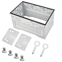 JUNMEIDO Autoradio Einbaurahmen Universal 2DIN Doppel DIN Metal Rahmen Einbauschacht Radioblende Einbausatz Einbaurahmen für Doppel Din Autoradio Radio, Auto DVD Player, GPS Navigation