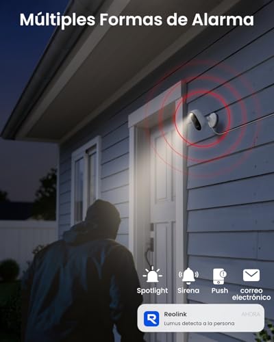 Miniatura 5 de Reolink Kit Camara Vigilancia WiFi Exterior 2K Home Hub Mini Lumus | WiFi 2,4/5GHz, Detección IA, Gestión Centralizada y Almacenamiento Local Gratis, Home Hub Mini, Lumus Kit 2 Cámaras