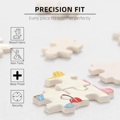 500 Piece Puzzles for Adults Personalized Wooden Puzzles Cupcake Pattern Jigsaw Puzzles Gift Custom Puzzle from Photos Challenging Puzzles for Family Wedding Christmas Birthday Gifts 20.4 x 15 in - Image 3