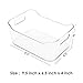 Vtopmart Refrigerator Organizer Bins 4 Pack - Clear Small Plastic Food Organizer with Handle for Fridge, Freezer, Cabinet, Kitchen Pantry Organization and Storage, BPA Free, 9.5