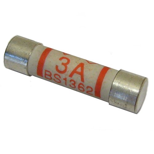 All Trade Direct 10 X 3 Amp Domestic 240V Household Mains Plug Fuse Electrical Cartridge Fuses by All Trade Direct