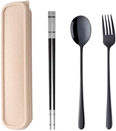 Do Buy 3 PCS Outdoor Flatware Set Fork Spoon Chopsticks/Travel Flatware Set with a Case