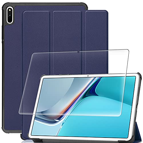 FOR huawei matepad 11 DBY-W09 10.95 インチ 用の ケース FOR huawei matepad 11 DBY-W09 10.95 インチ 用の保護カバー衝撃吸収 + FOR huawei matepad 11 DBY-W09 10.95 インチ 用の強化ガラスフィルム 表面硬度9H 飛散防止処理 タブレット 専用 液晶保護フィルム 全面保護