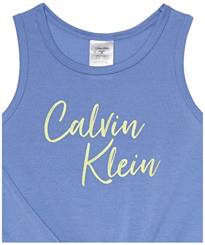 Calvin Klein Girls' Sleeveless Top And Short Pajama Set, Tie Dye Mint #TOP1