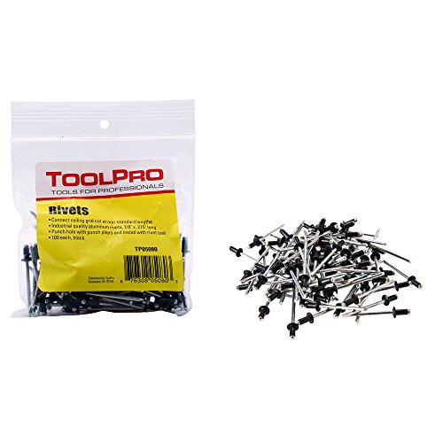 ToolPro Pop Rivets for Ceilings, 1/8