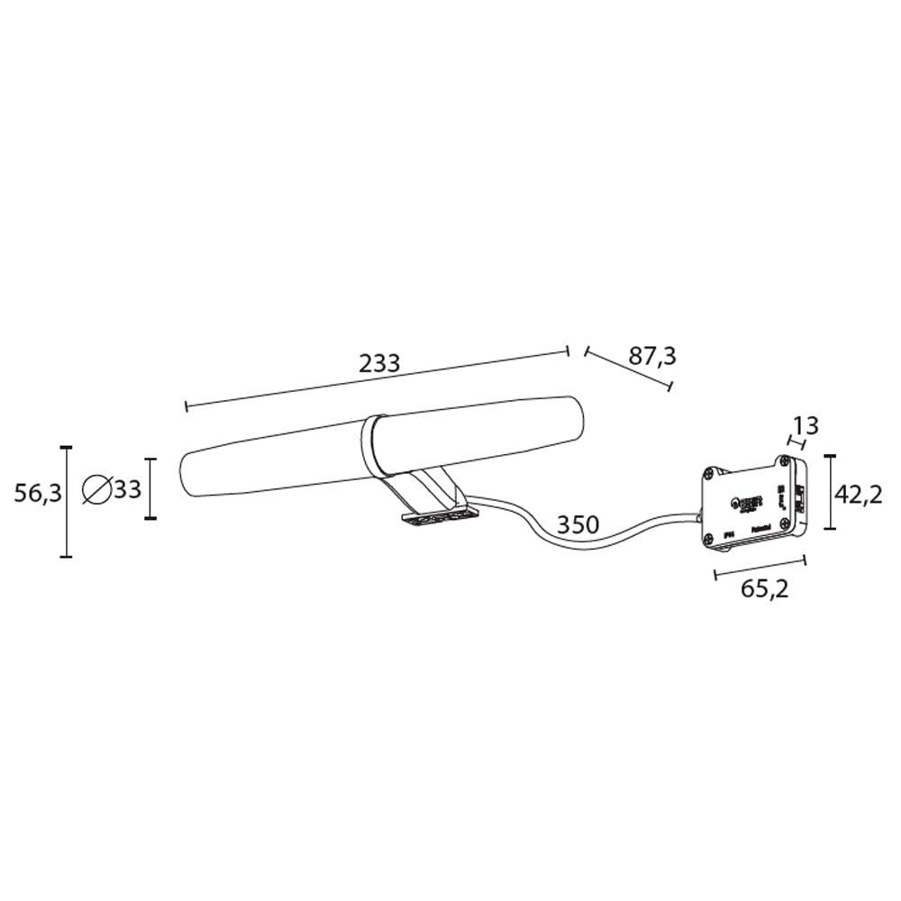 CristalRecord - Aplique baño led 6w 4000K Sevilla Cromo 43-690-06-001 - CR 43-690-06-001