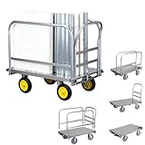 Conception pliable et poignée confortable : Le chariot à plateforme pliable et robuste se plie facilement et se range dans le coffre de votre voiture pour un transport pratique. Les poignées arrondies sont confortables et facilitent la poussée.