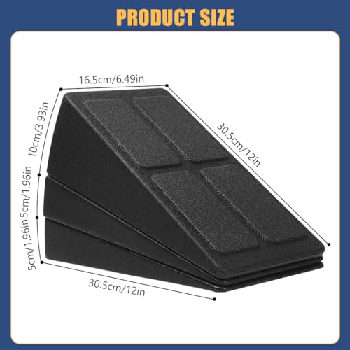 Image of Proberos 3PCS Squat Wedge Set, Adjustable Height & Tilt Exercise Wedges for Squats EPP, Wedge Block Slant Board, Yoga Foam Wedge Blocks, Incline Board Platform For for Squats, Yoga, Calf Stretches