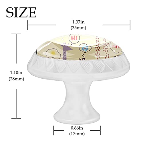 Boutons d'armoire design rond marbré poignées de meuble 1,37 pouces - 5