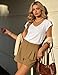 Leversic T-Shirt Damen Kurzarm Regular Fit Basic Top Lässig Sommer Oberteile mit V-Ausschnitt, 182-Weiß, L