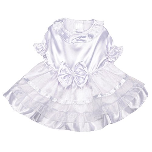 East Side Collection Polyester Yappily Ever After Dog Wedding Dress, X-Small, 10-Inch, White