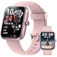 Reloj Inteligente Hombre Mujer Konitee, Smartwatch con Llamadas Bluetooth, 1.83" Pulsera Actividad con Whatsapp Mensajes, 110+ Modos Deportivo, SpO2/Sueño/Pulsómetro, Impermeable IP68 para iOS/Android
