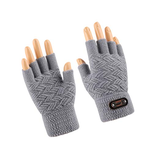 1 Par Luvas Femininas De Inverno Luvas De Meio Dedo Mulheres Luvas Sem Dedos Luvas Sem Dedos Com Tel