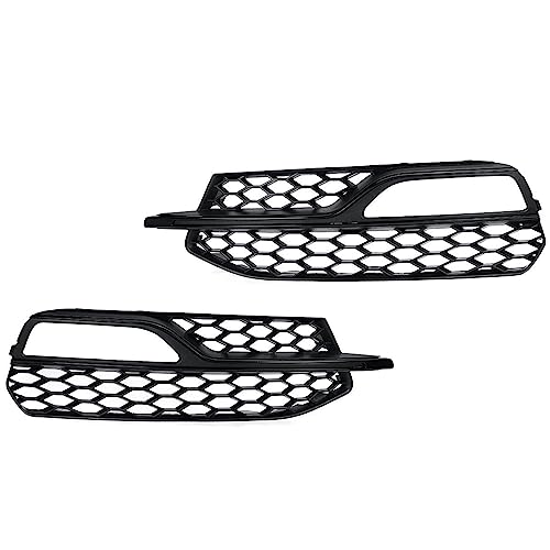 Grille antibrouillard pour A3 S3 2014-2016 en nid d'abeille noir brillant