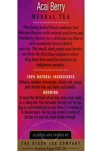 Stash Premium Caffeine Free Acai Berry Herbal Tea 1.34 Pound (Pack Of 6) #TOP2