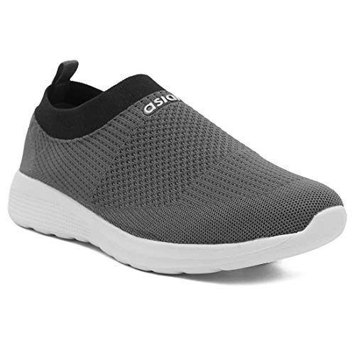 Image of ASIAN Men's Elasto-03 Grey Walking Shoes,Running Shoes,Gym Shoes, Fabric Sports Shoes (UK-9)