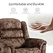EBELLO Reclining Sofa for Living Room, Extra Wide Modern Overstuffed 3 Seat Recliner Manual Sofa Chair, Breathable Soft Fabric and Padded Seat, Brown