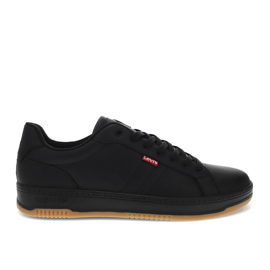 Levi's Carson sneaker in black and gum colorway showcasing classic design