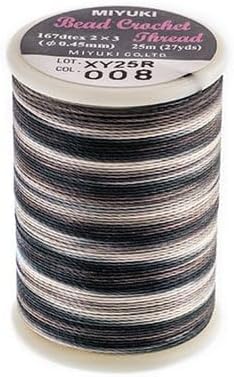 Miyuki Crochet Thread #8 (25M) Berry Mix Polyester - Polyester Used for DIY Jewelry Making, Arts and Craft, Crochet and Cloth Weaving
