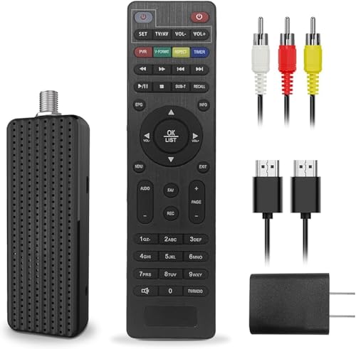 Mini Digital Converter Box for TV,1080P Digital TV Tuner Box with HDMI Output,3RCA Output,Recording...
