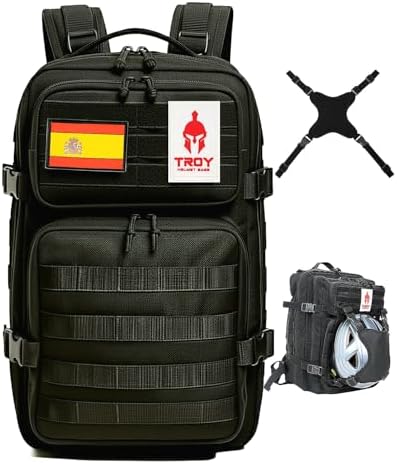 Mochila táctica militar con porta casco para moto, patinete eléct...