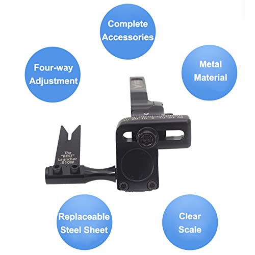 Sopoger Arrow Rest For Compound Bow - Archery Steel Adjustment Arrow Rest Right Hand With 3 Pcs Replacement Steel Blades #TOP1